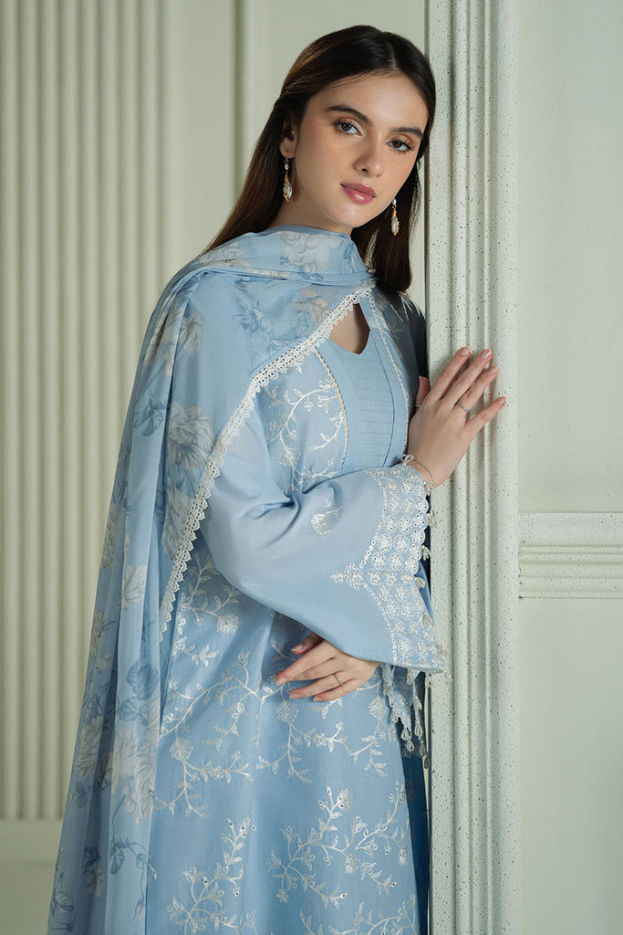 CROSS STICH 3PC LAWN UNSTICHED EMBORIDED SHIRT PRINTED DUPATA