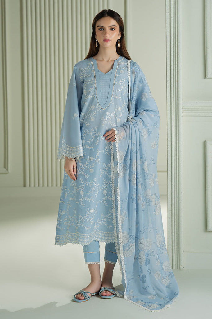 CROSS STICH 3PC LAWN UNSTICHED EMBORIDED SHIRT PRINTED DUPATA