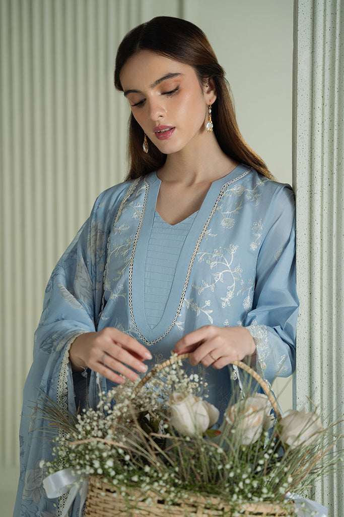 CROSS STICH 3PC LAWN UNSTICHED EMBORIDED SHIRT PRINTED DUPATA