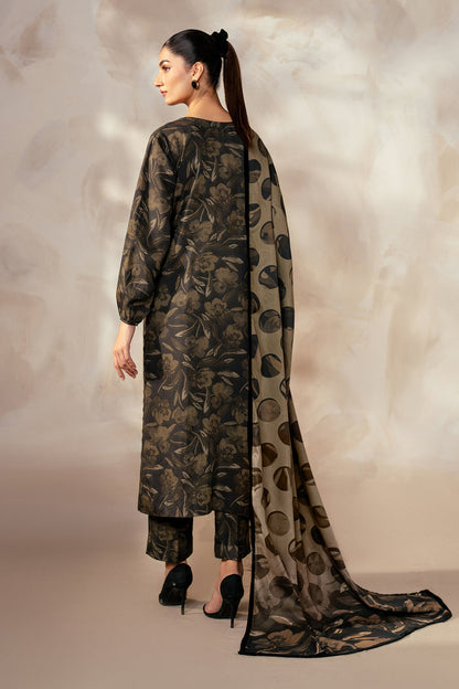 BAROQUE LAWN PRINTED 3PC SHIRT TROUSER DUPATA 666-IN