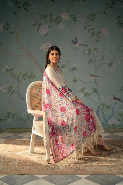 SAPPHIRE 3PC WINTER EMBORIDED SHIRT PRINTED WOOLEN SHAWAL 55-MW